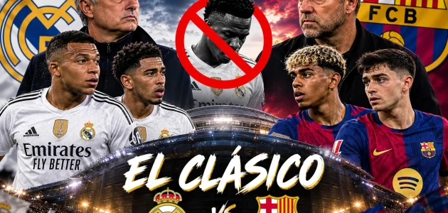 الكلاسيكو 25 أكتوبر بدون فينيسيوس.. ريال مدريد يواجه برشلونة المتصدر في اختبار حاسم لمورينيو