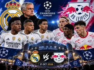ريال مدريد ولايبزيج الليلة 21 أكتوبر.. مورينيو يطارد الفوز الثالث في دوري الأبطال بعودة فينيسيوس